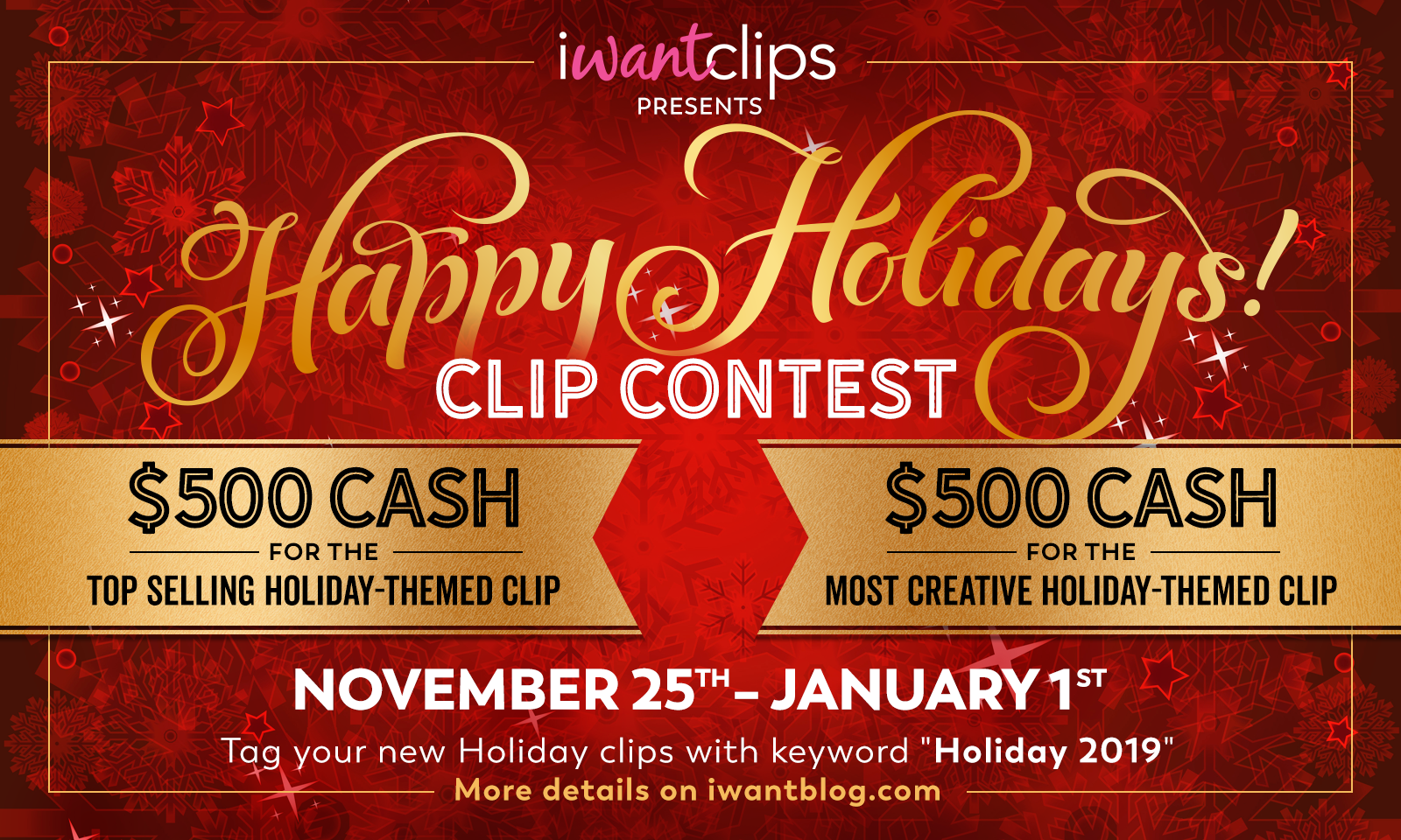 Happy Holidays Christmas Hanukkah Themed Clip Contest for Artists