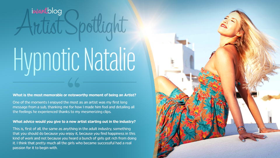 Static banner with HypnoticNatalie quotes from the article.