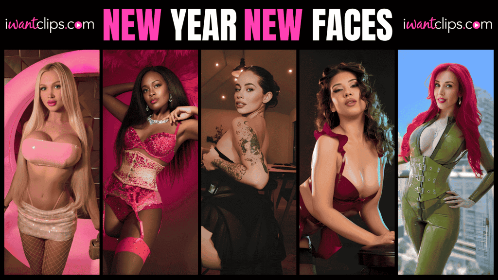 New Year New Faces banner featuring artists: YesBabyLisa aka yesgoddesslisa, Mistress Divine, GoddessSky, Lady Olivia, MistressA aka Girllikesfun