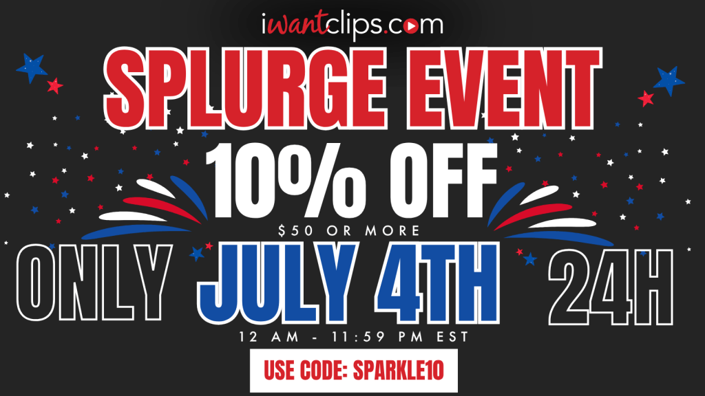 Banner announcing the Splurge Event (Flash Sale) dedicated to the 4th of July Event