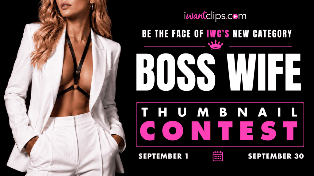 Banner with IWC BOSS WIFE THUMBNAIL CONTEST announcement